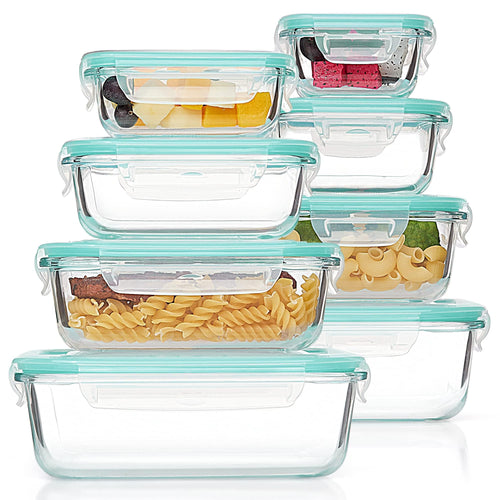 8-Pack Glass Meal Prep Containers