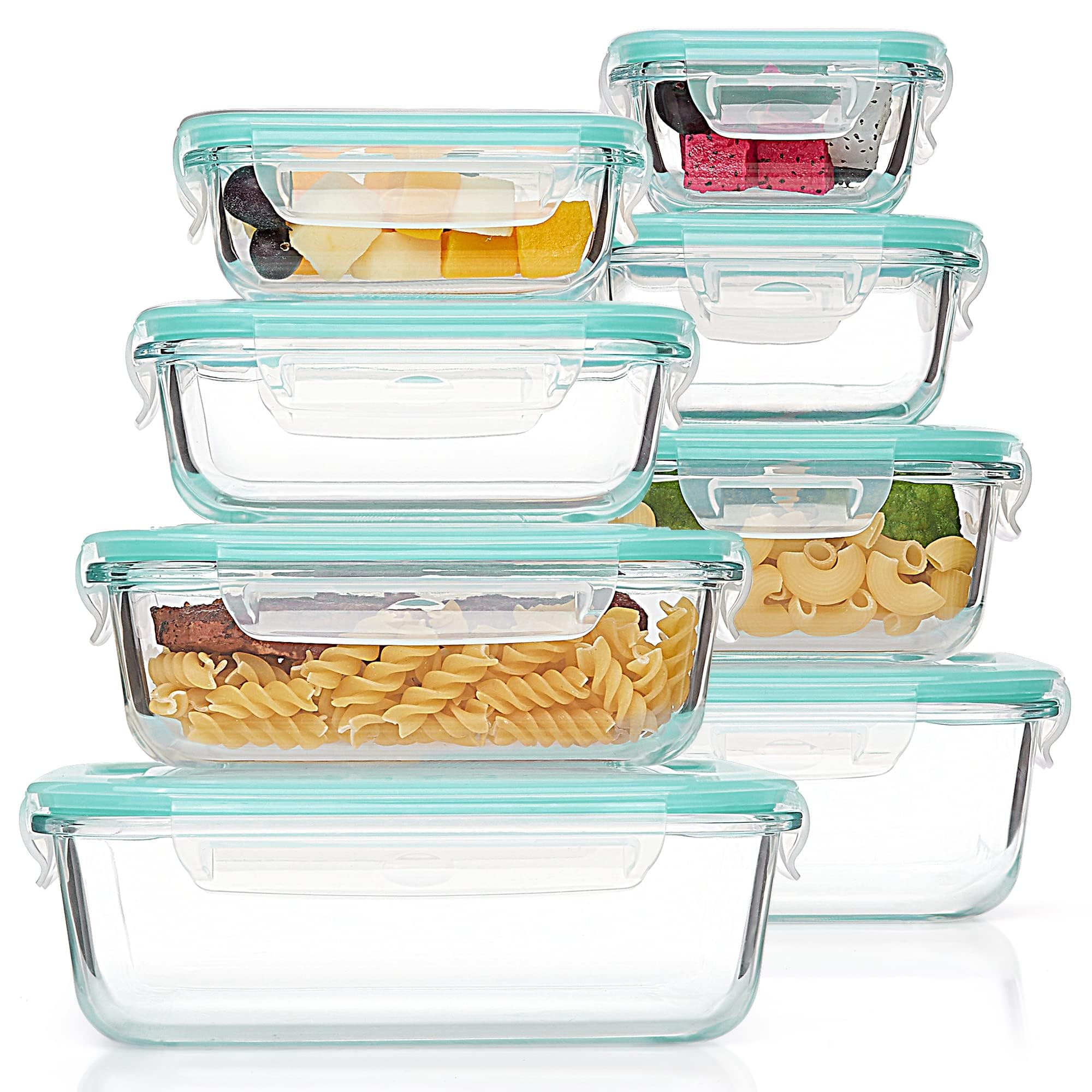 8-Pack Glass Meal Prep Containers